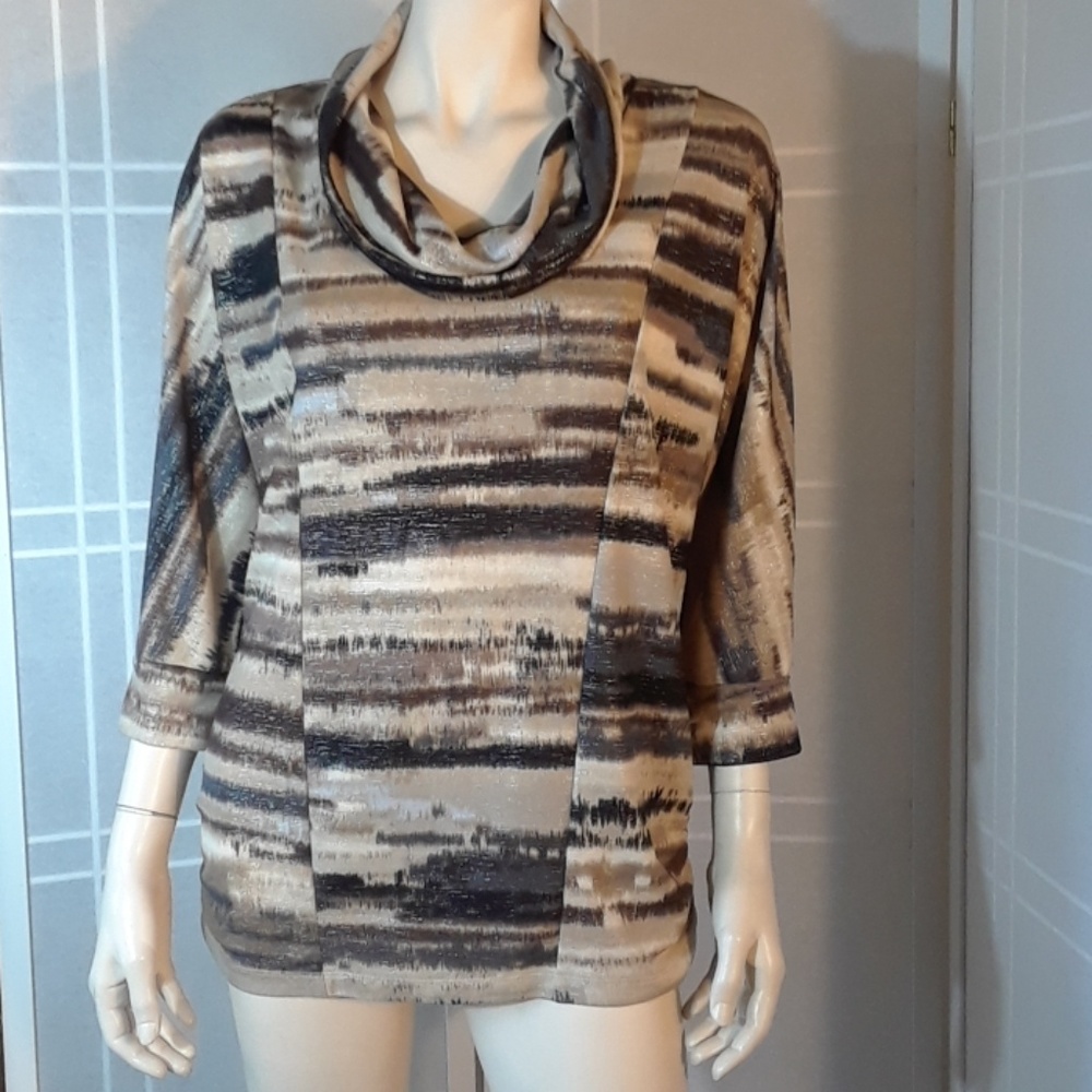 Perception Concepts cowl neck tunic L